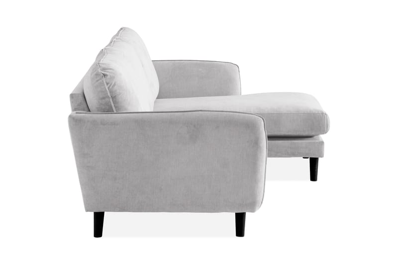 Trend Lyx 3-sits Högervänd L-formad Divansoffa i Tyg - Ljusgrå - Möbler - Soffa - Divansoffor & schäslongsoffa