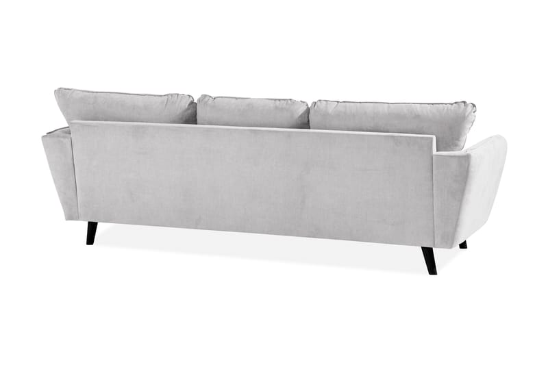 Trend Lyx 3-sits Högervänd L-formad Divansoffa i Tyg - Ljusgrå - Möbler - Soffa - Divansoffor & schäslongsoffa