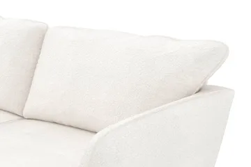 Trend Lyx 3-sits Vänstervänd L-formad Divansoffa i Bouclé - Vit - Möbler - Soffa - Divansoffor & schäslongsoffa