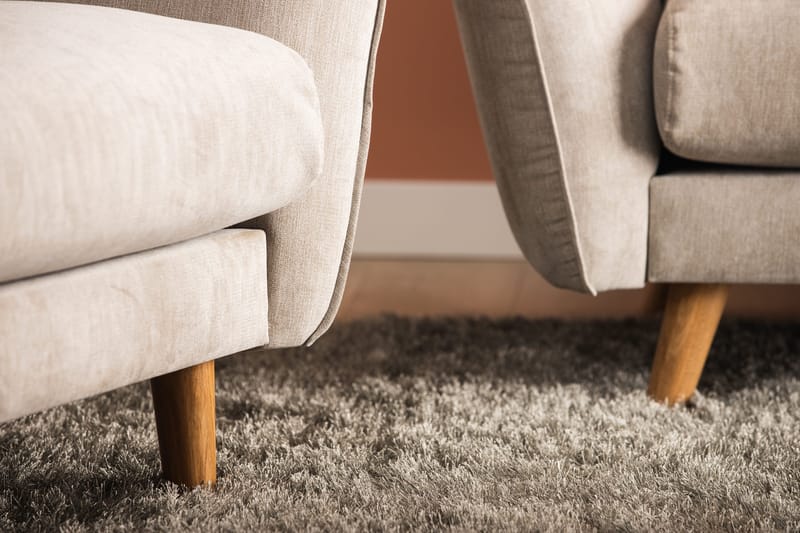 Trend Lyx 3-sits Vänstervänd L-formad Divansoffa i Tyg - Beige - Möbler - Soffa - Divansoffor & schäslongsoffa