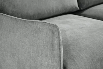 Trend Lyx 3-sits Vänstervänd L-formad Divansoffa i Tyg - Grå - Möbler - Soffa - Divansoffor & schäslongsoffa