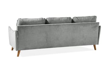 Trend Lyx 3-sits Vänstervänd L-formad Divansoffa i Tyg - Grå - Möbler - Soffa - Divansoffor & schäslongsoffa