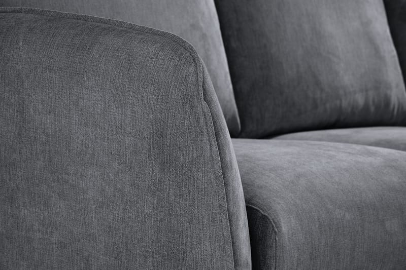 Trend Lyx 3-sits Vänstervänd L-formad Divansoffa i Tyg - Mörkgrå - Möbler - Soffa - Divansoffor & schäslongsoffa