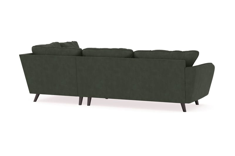 Trend Lyx 4-sits Högervänd L-formad Schäslongsoffa i Manchester - Mörkgrön - Möbler - Soffa - Divansoffor & schäslongsoffa