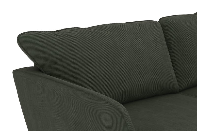 Trend Lyx 4-sits Högervänd L-formad Schäslongsoffa i Manchester - Mörkgrön - Möbler - Soffa - Divansoffor & schäslongsoffa