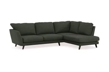 Trend Lyx 4-sits Högervänd L-formad Schäslongsoffa i Manchester - Mörkgrön - Möbler - Soffa - Divansoffor & schäslongsoffa
