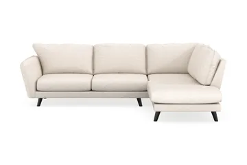 Trend Lyx 4-sits Högervänd L-formad Schäslongsoffa i Tyg - Beige - Möbler - Soffa - Divansoffor & schäslongsoffa