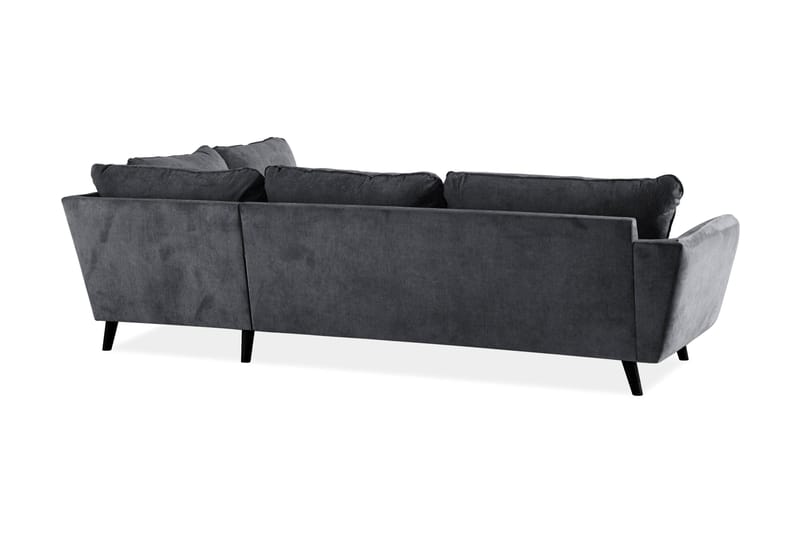 Trend Lyx 4-sits Högervänd L-formad Schäslongsoffa i Tyg - Mörkgrå - Möbler - Soffa - Divansoffor & schäslongsoffa