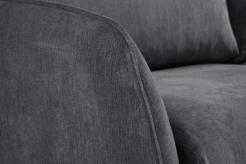 Trend Lyx 4-sits Högervänd L-formad Schäslongsoffa i Tyg - Mörkgrå - Möbler - Soffa - Divansoffor & schäslongsoffa