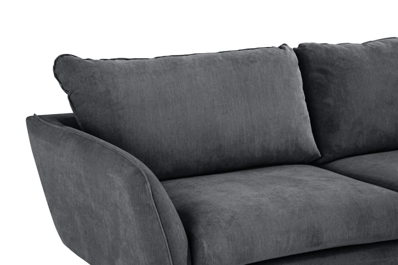 Trend Lyx 4-sits Högervänd L-formad Schäslongsoffa i Tyg - Mörkgrå - Möbler - Soffa - Divansoffor & schäslongsoffa