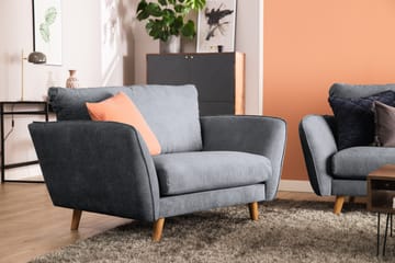 Trend Lyx 4-sits Högervänd L-formad Schäslongsoffa i Tyg - Mörkgrå - Möbler - Soffa - Divansoffor & schäslongsoffa