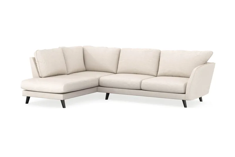 Trend Lyx 4-sits Vänstervänd L-formad Schäslongsoffa i Tyg - Beige - Möbler - Soffa - Divansoffor & schäslongsoffa