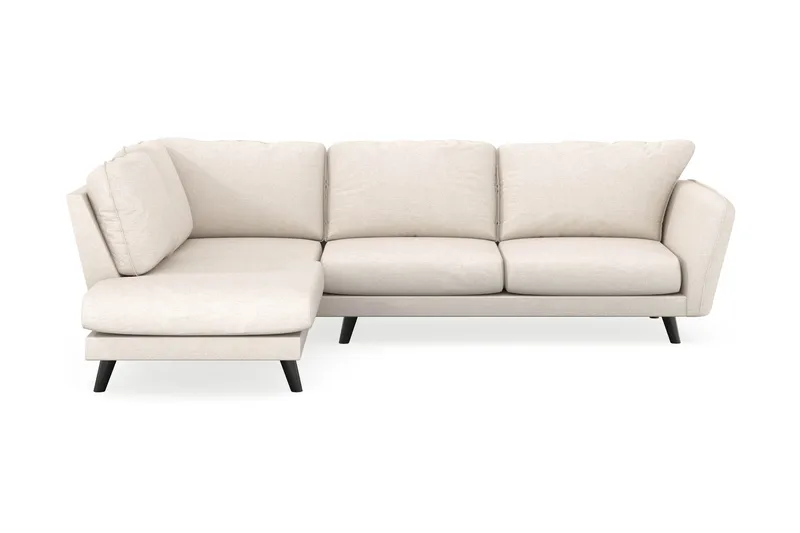 Trend Lyx 4-sits Vänstervänd L-formad Schäslongsoffa i Tyg, Beige