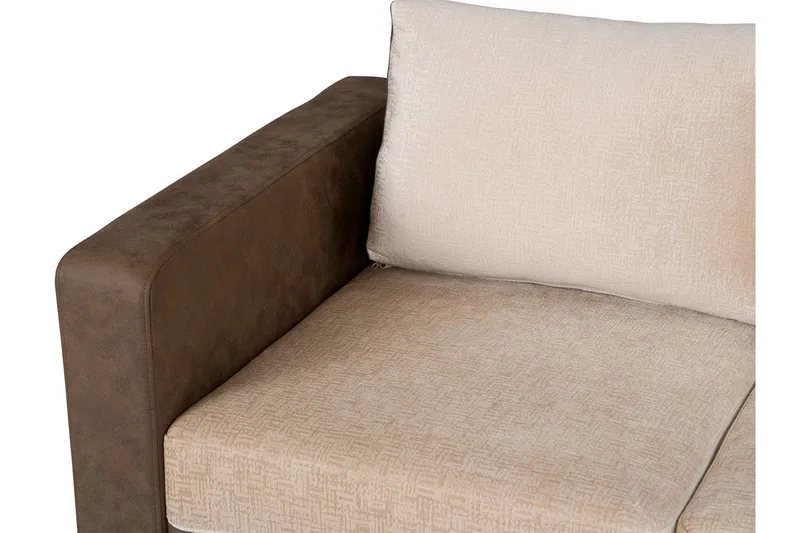 Truro Höger L-formad Hörnsoffa med Divan i Tyg - Brun - Möbler - Soffa - Sammetssoffa