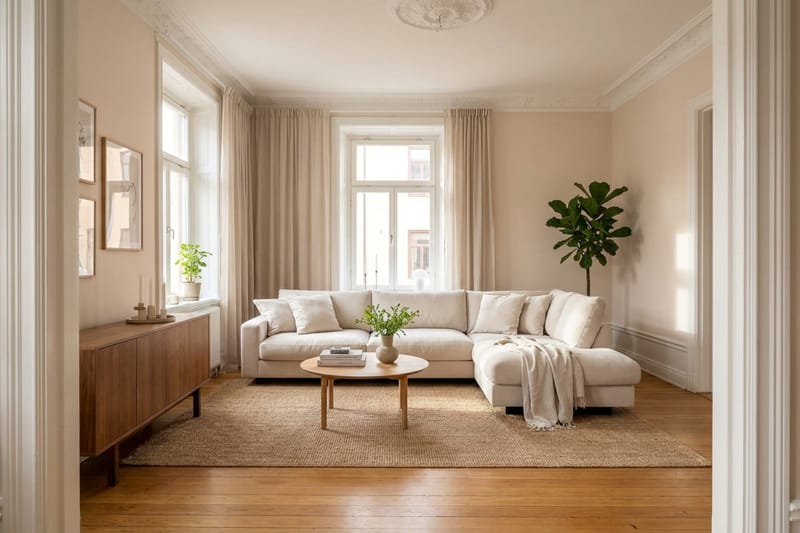 Valencia Extra Djup 4-sits Soffa med Schäslong Höger - Beige - Möbler - Soffa - Divansoffor & schäslongsoffa