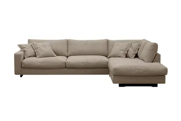 Valencia Extra Djup 4-sits Soffa med Schäslong Höger - Brun - Möbler - Soffa - Divansoffor & schäslongsoffa
