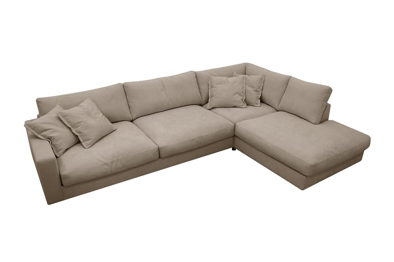 Valencia Extra Djup 4-sits Soffa med Schäslong Höger - Brun - Möbler - Soffa - Divansoffor & schäslongsoffa