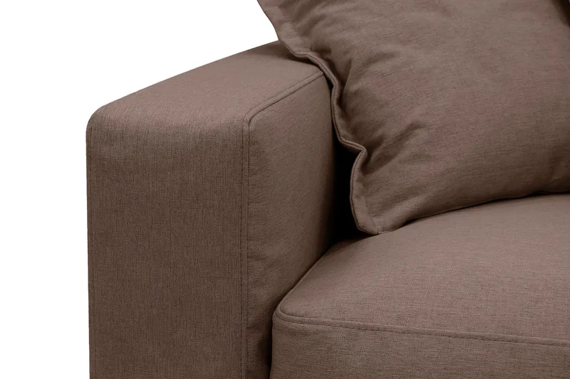 Valencia Extra Djup 4-sits Soffa med Schäslong Höger - Mörkbrun - Möbler - Soffa - Divansoffor & schäslongsoffa