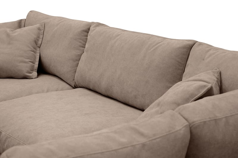 Valencia Extra Djup 4-sits Soffa med Schäslong Höger - Mörkbrun - Möbler - Soffa - Divansoffor & schäslongsoffa