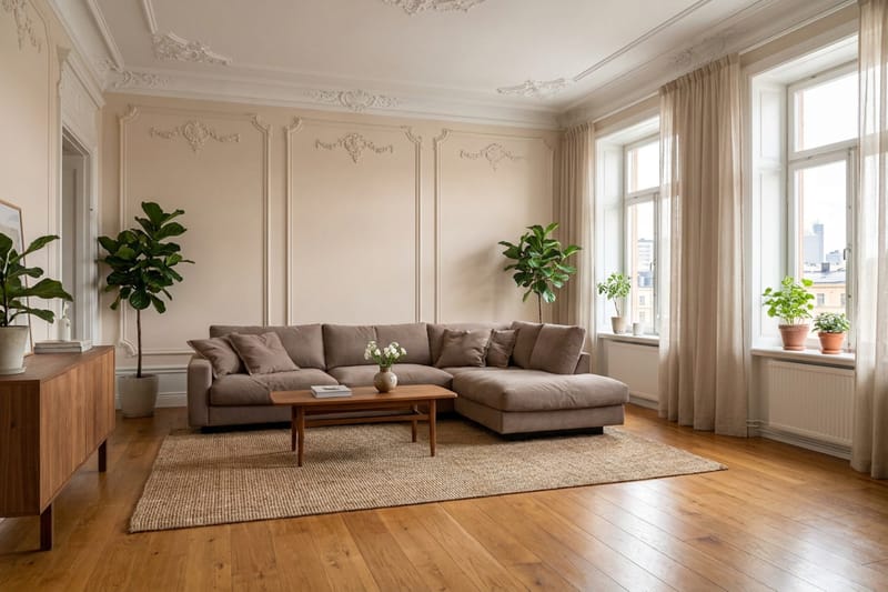 Valencia Extra Djup 4-sits Soffa med Schäslong Höger - Mörkbrun - Möbler - Soffa - Divansoffor & schäslongsoffa