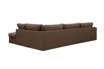 Valencia Extra Djup 4-sits Soffa med Schäslong Höger - Mörkbrun - Möbler - Soffa - Divansoffor & schäslongsoffa