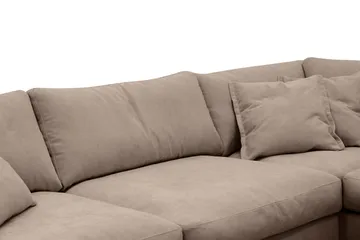 Valencia Extra Djup 4-sits Soffa med Schäslong Höger - Mörkbrun - Möbler - Soffa - Divansoffor & schäslongsoffa