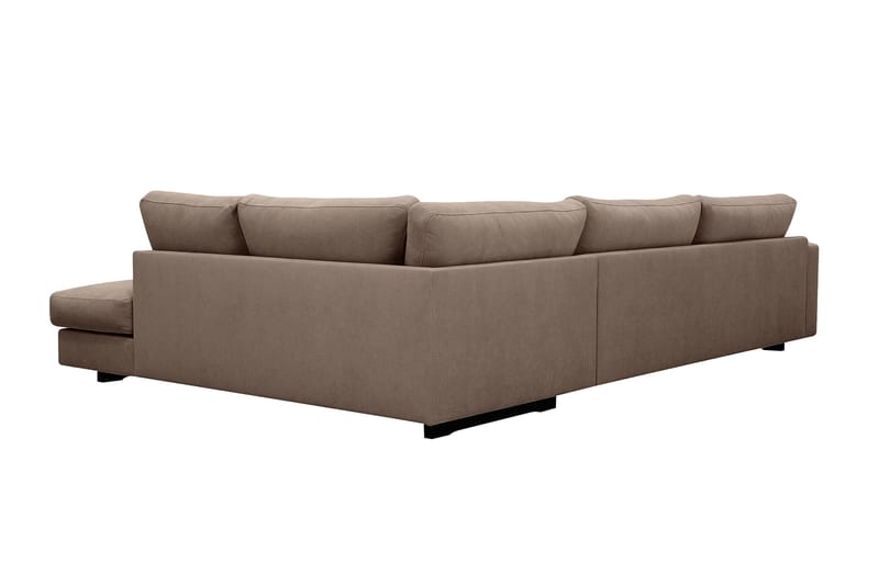 Valencia Extra Djup 4-sits Soffa med Schäslong Höger - Mörkbrun - Möbler - Soffa - Divansoffor & schäslongsoffa