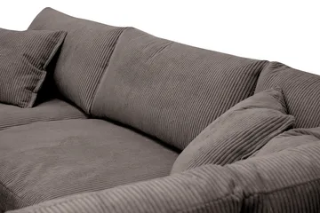 Valencia Extra Djup 4-sits Soffa med Schäslong Höger - Mörkgrå - Möbler - Soffa - Divansoffor & schäslongsoffa