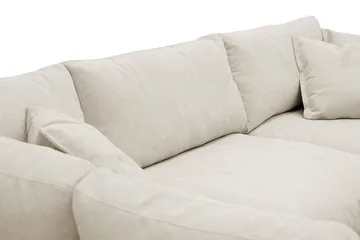Valencia Extra Djup 4-sits Soffa med Schäslong Vänster - Beige - Möbler - Soffa - Divansoffor & schäslongsoffa