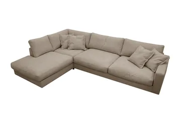Valencia Extra Djup 4-sits Soffa med Schäslong Vänster - Brun - Möbler - Soffa - Divansoffor & schäslongsoffa