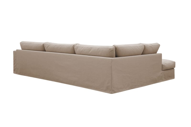 Valencia Extra Djup 4-sits Soffa med Schäslong Vänster - Ljusbrun - Möbler - Soffa - Divansoffor & schäslongsoffa