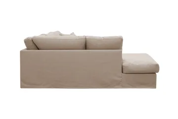 Valencia Extra Djup 4-sits Soffa med Schäslong Vänster - Ljusbrun - Möbler - Soffa - Divansoffor & schäslongsoffa