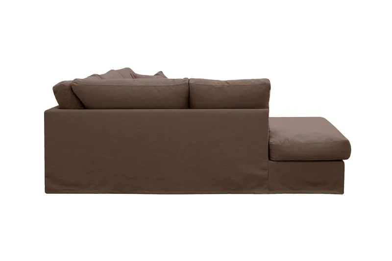 Valencia Extra Djup 4-sits Soffa med Schäslong Vänster - Mörkbrun - Möbler - Soffa - Divansoffor & schäslongsoffa