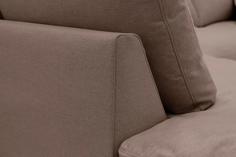 Valencia Extra Djup 4-sits Soffa med Schäslong Vänster - Mörkbrun - Möbler - Soffa - Divansoffor & schäslongsoffa