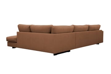 Valencia Extra Djup 4-sits Soffa med Schäslong Vänster - Rostbrun - Möbler - Soffa - Divansoffor & schäslongsoffa