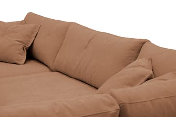 Valencia Extra Djup 4-sits Soffa med Schäslong Vänster - Rostbrun - Möbler - Soffa - Divansoffor & schäslongsoffa