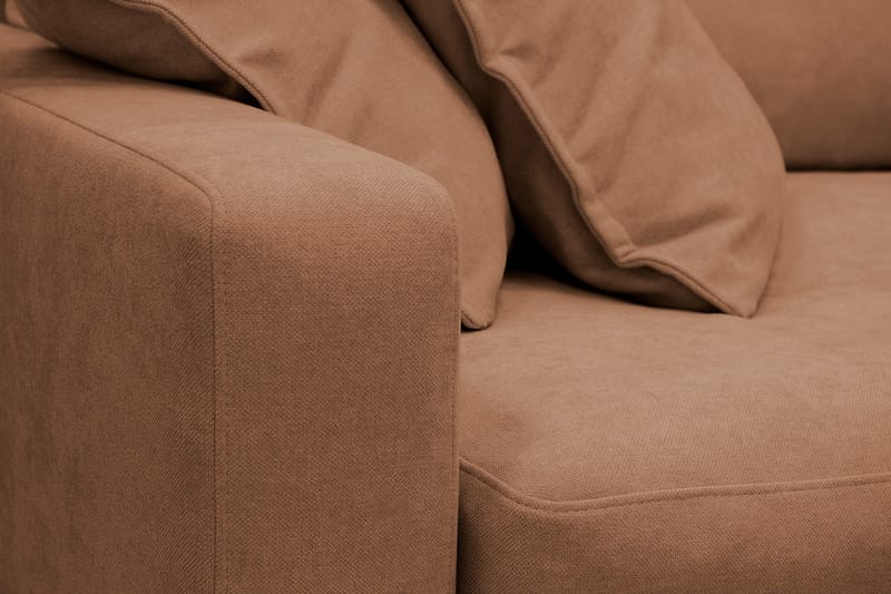 Valencia Extra Djup 4-sits Soffa med Schäslong Vänster - Rostbrun - Möbler - Soffa - Divansoffor & schäslongsoffa