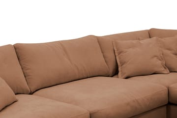 Valencia Extra Djup 4-sits Soffa med Schäslong Vänster - Rostbrun - Möbler - Soffa - Divansoffor & schäslongsoffa