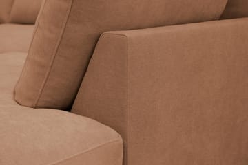 Valencia Extra Djup 4-sits Soffa med Schäslong Vänster - Rostbrun - Möbler - Soffa - Divansoffor & schäslongsoffa
