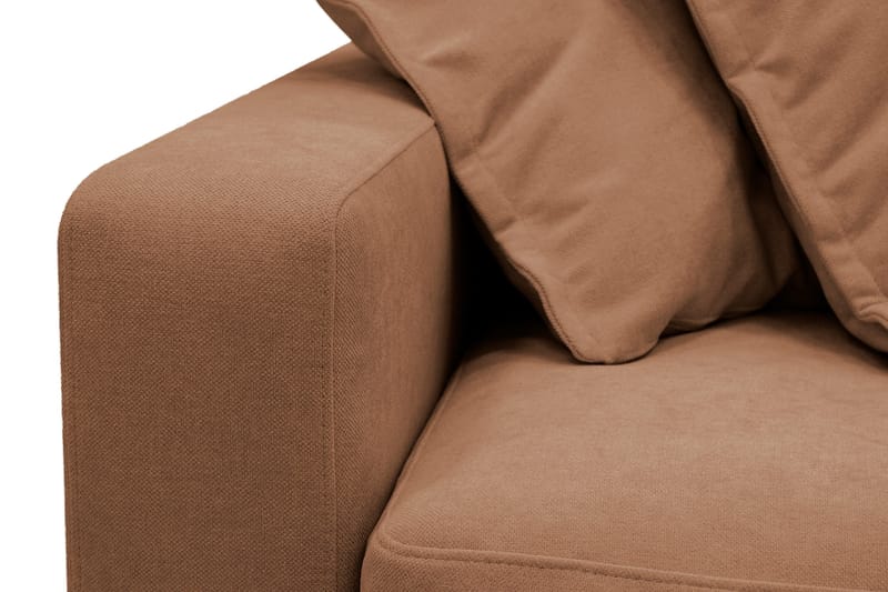 Valencia Extra Djup 4-sits Soffa med Schäslong Vänster - Rostbrun - Möbler - Soffa - Divansoffor & schäslongsoffa