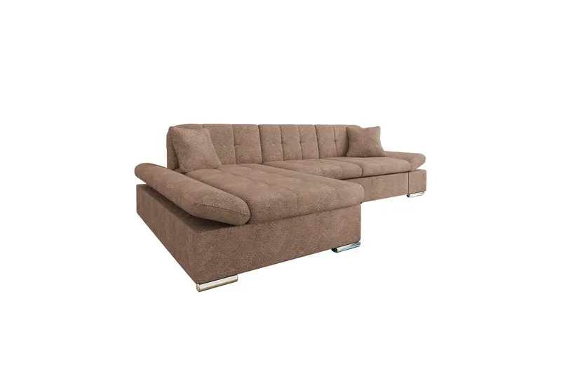 Vananda Soffa med Divan 3-sits i Bouclé - Rosa - Möbler - Soffa - Divansoffor & schäslongsoffa