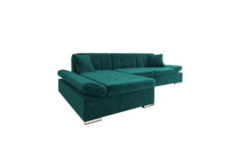 Vananda Soffa med Divan 3-sits i Chenille - Grön - Möbler - Soffa - Divansoffor & schäslongsoffa