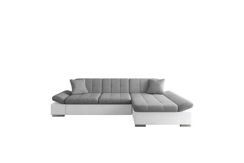 Vananda Soffa med Divan 3-sits i Konstläder - Vit/Grå - Möbler - Soffa - Divansoffor & schäslongsoffa