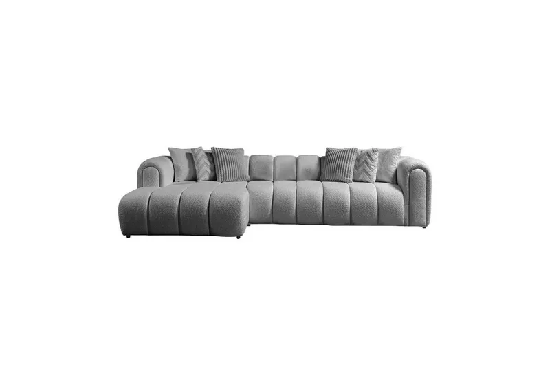 Varrel Soffa med Divan 3-sits, Grå