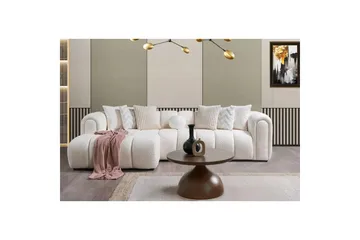 Varrel Soffa med Divan 3-sits - Vit - Möbler - Soffa - Divansoffor & schäslongsoffa