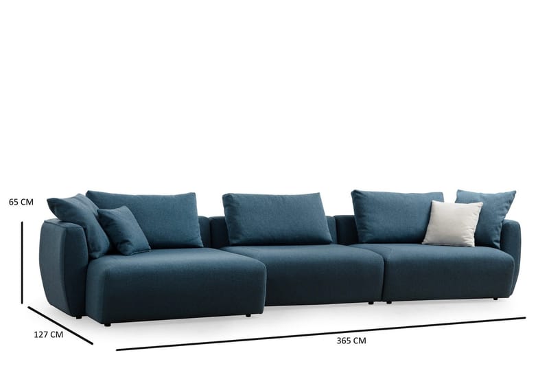 Viimse Soffa m. Divan 3-sits - Blå - Möbler - Soffa - Divansoffor & schäslongsoffa