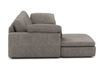 Visby 4-sits L-formad Djup Vändbar Soffa med Divan i Tyg - Grå - Möbler - Soffa - Divansoffor & schäslongsoffa