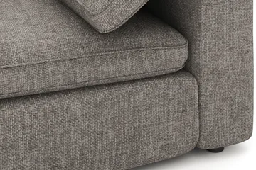 Visby 4-sits L-formad Djup Vändbar Soffa med Divan i Tyg - Grå - Möbler - Soffa - Divansoffor & schäslongsoffa
