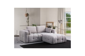 Yvara Soffa med Divan 2-sits - Ljusgrå - Möbler - Soffa - Modulsoffor - Komplett modulsoffa