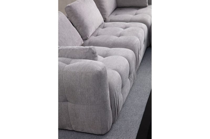 Yvara Soffa med Divan 2-sits - Ljusgrå - Möbler - Soffa - Modulsoffor - Komplett modulsoffa